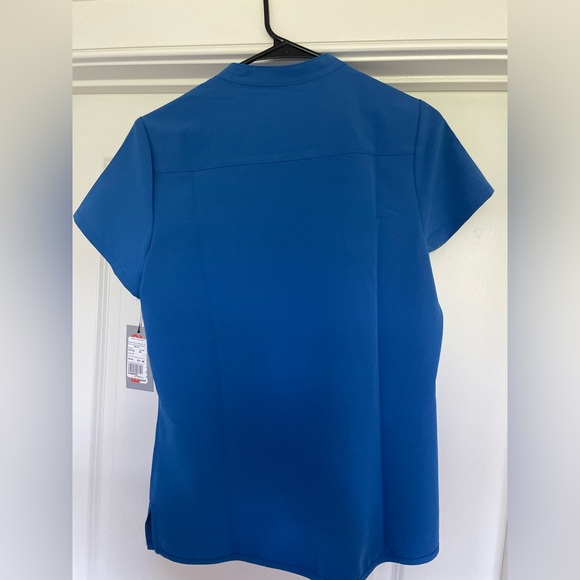 Barco Royal Blue 1-Pocket Button Collar Tuck-In Top - Picture 2 of 4